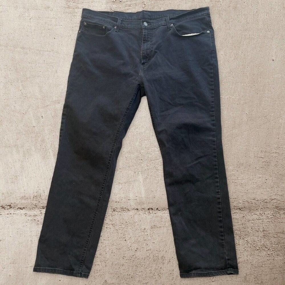 Levi's 541 Men's Athletic Fit Jeans Black Denim Tag 44X32 Actual 43X30